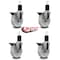 Service Caster 5'' Nylon Swivel 1-3/4'' Expanding Stem Caster Set with Brake, 4PK SCC-EX20S514-NYS-PLB-134-4 - alternate 3